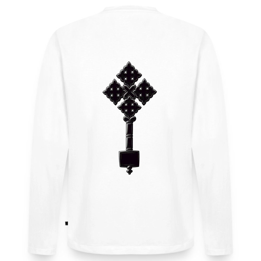 Men's Premium Organic Long Sleeve Shirt - white