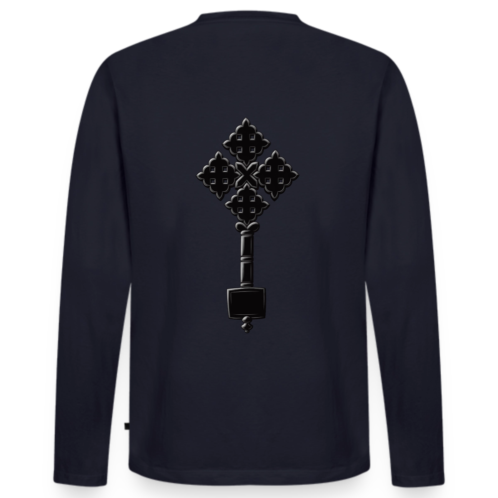 Men's Premium Organic Long Sleeve Shirt - navy