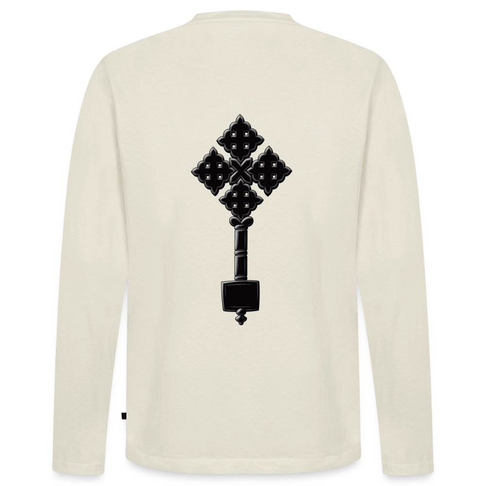 Men's Premium Organic Long Sleeve Shirt - off white