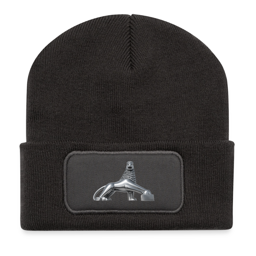 Recycled Patch Beanie - dark grey